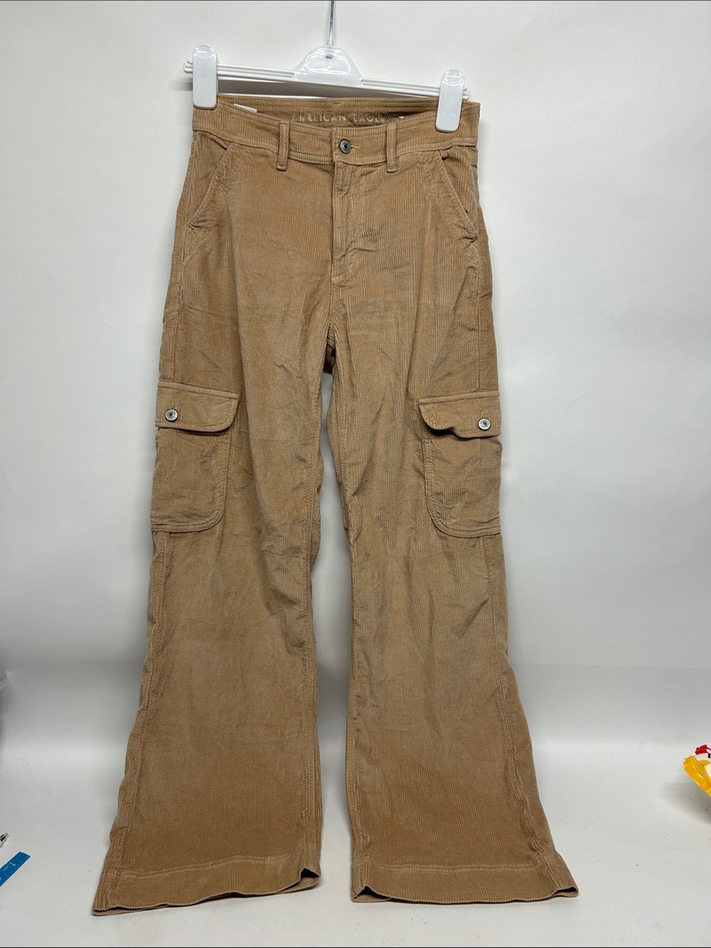 American Eagle Light Beige Corduroy Pants - Stretch size 2 wide leg